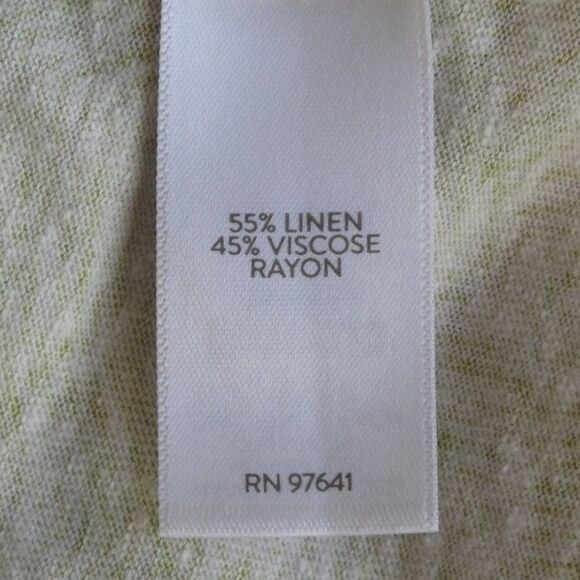 J.JILL Tee/Top, L, Chartruse Line Print, Wide neck, 3/4 length sleeves - Picture 11 of 12